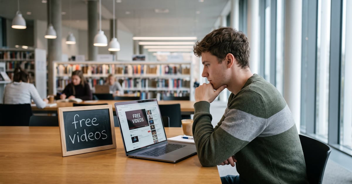 Accès aux vidéos gratuites Free sur un écran moderne en ambiance naturelle